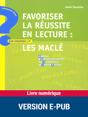 cover image of Favoriser la réussite en lecture